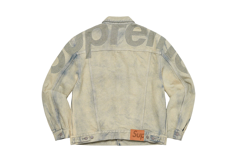 Supreme Inset Logo Denim Trucker Jacket Dirty (SS22) DIRTY sneaker – authenticated on KLEKT
