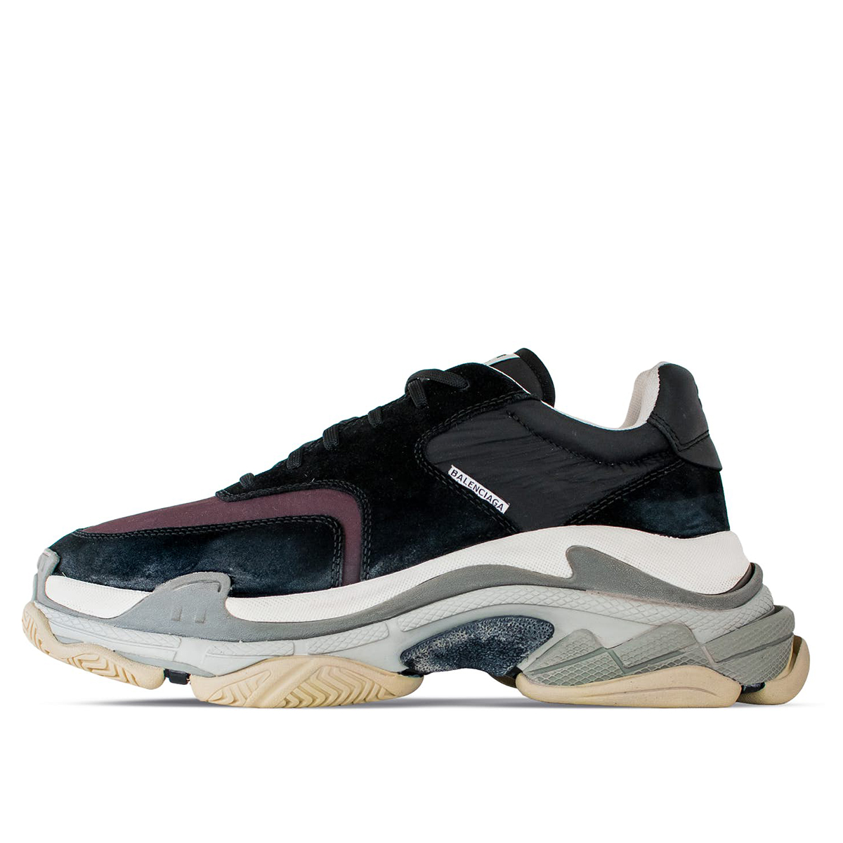 Balenciaga Triple S 'Black Burgundy' (2017) sneaker – authenticated on KLEKT
