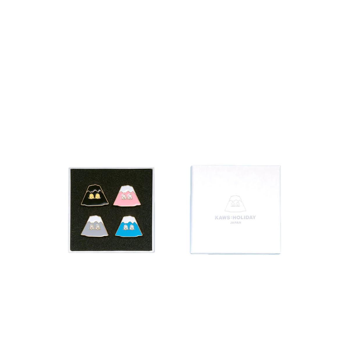 Kaws HOLIDAY JAPAN Mount Fuji Pins (Set of 4) Multicolor (SS19) MULTICOLOR sneaker – authenticated on KLEKT