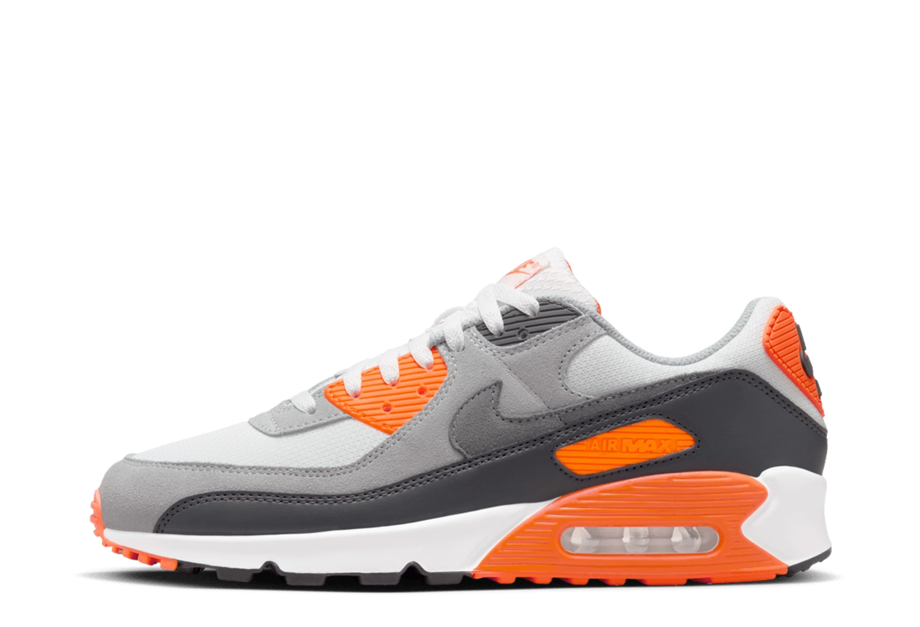 Nike Air Max 90 'Safety Orange' (2024) White/Safety Orange/Dark Smoke Grey sneaker – authenticated on KLEKT