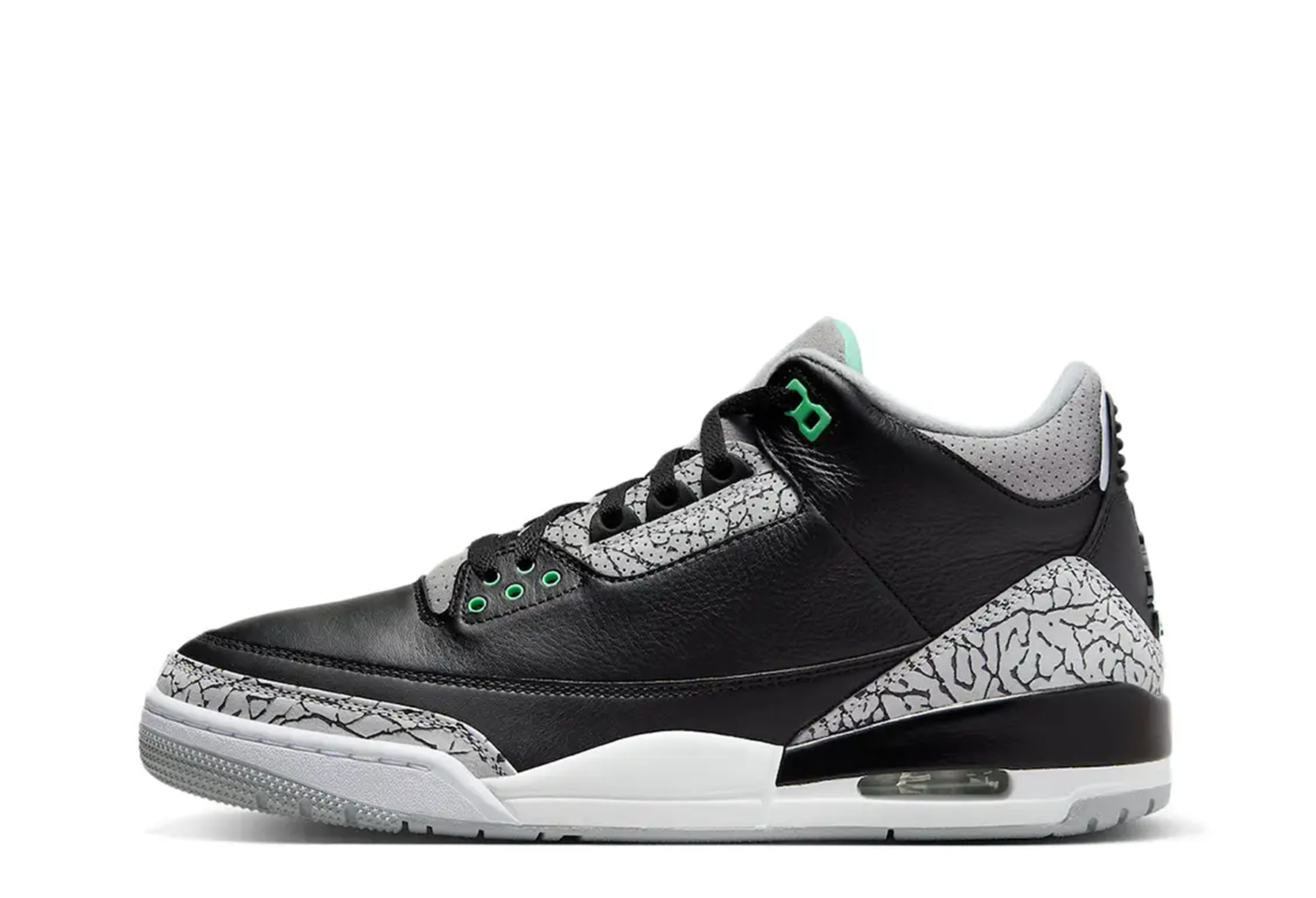 Air Jordan 3 'Green Glow' (2024) BLACK/GREEN sneaker – authenticated on KLEKT