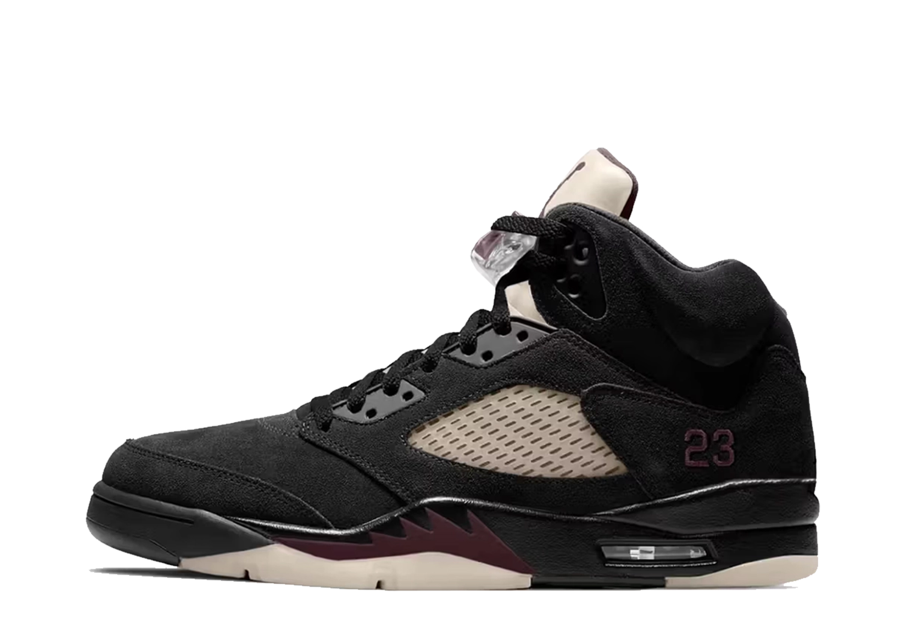 Air Jordan x A Ma Maniére 5 Retro 'Black' (2023) Black/Burgundy Crush/Black/Pale Ivory sneaker – authenticated on KLEKT