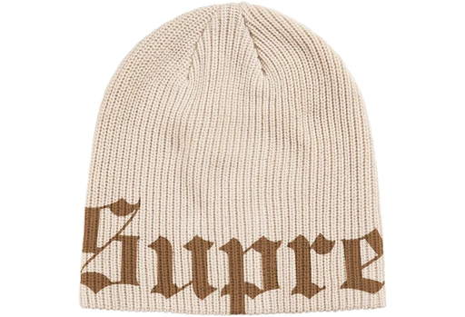 Supreme Old English Printed Beanie 'Stone' (SS26) | Supreme | KLEKT