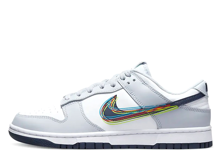 Nike Dunk Low 3D Swoosh 'White Grey' (2022) white/grey sneaker – authenticated on KLEKT
