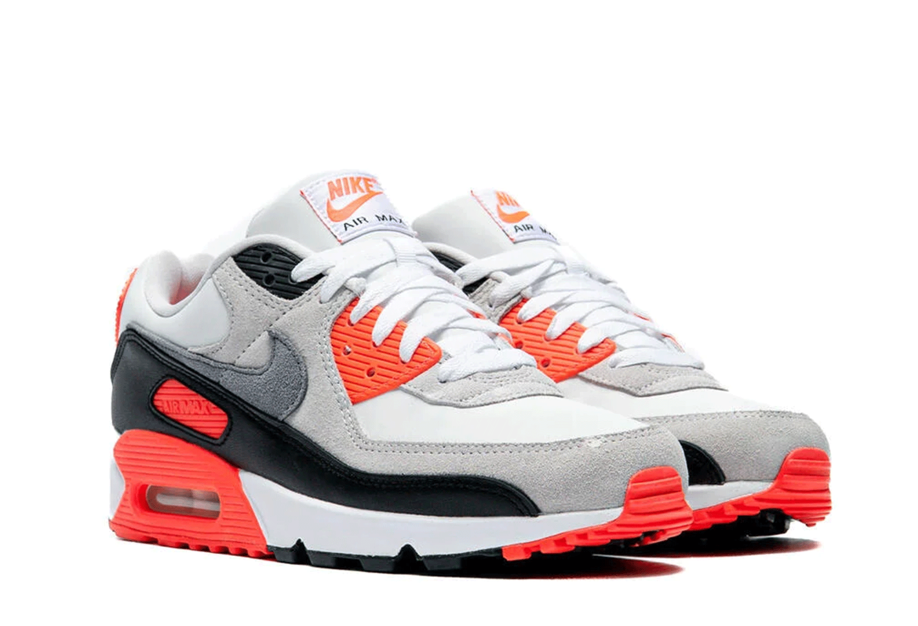 Nike Air Max 90 'Infrared 3M' (2026) White/Particle Grey/Light Smoke Grey/Black/Infrared 23 sneaker – authenticated on KLEKT