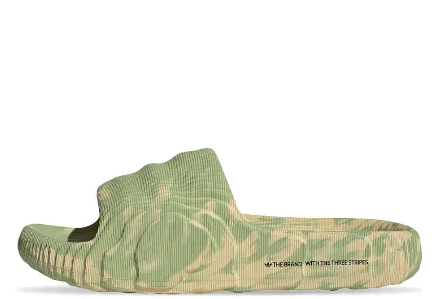 Adidas Adilette 22 Slides Magic Lime Desert Sand (2022) Magic Lime / St Desert Sand / Magic Lime sneaker – authenticated on KLEKT