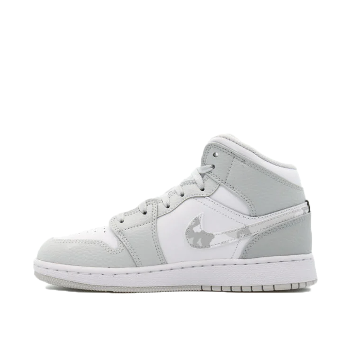 Air Jordan 1 Mid GS 'Grey Camo' (2020) White/Photon Dust/Grey Fog sneaker – authenticated on KLEKT