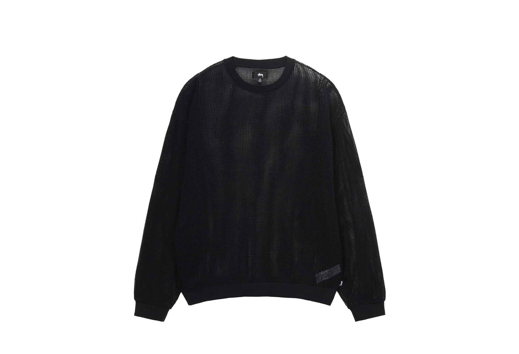 Stussy Cotton Mesh LS Crew Black (SS23) BLACK sneaker – authenticated on KLEKT