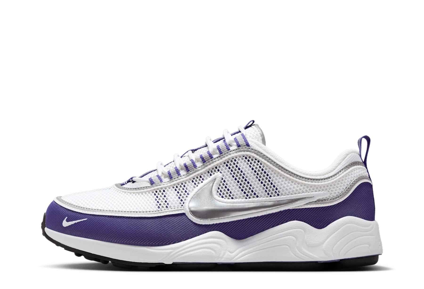 Nike Air Zoom Spiridon 'Light Concord' (2025) Metallic Silver/Sport Red/Black/White sneaker – authenticated on KLEKT