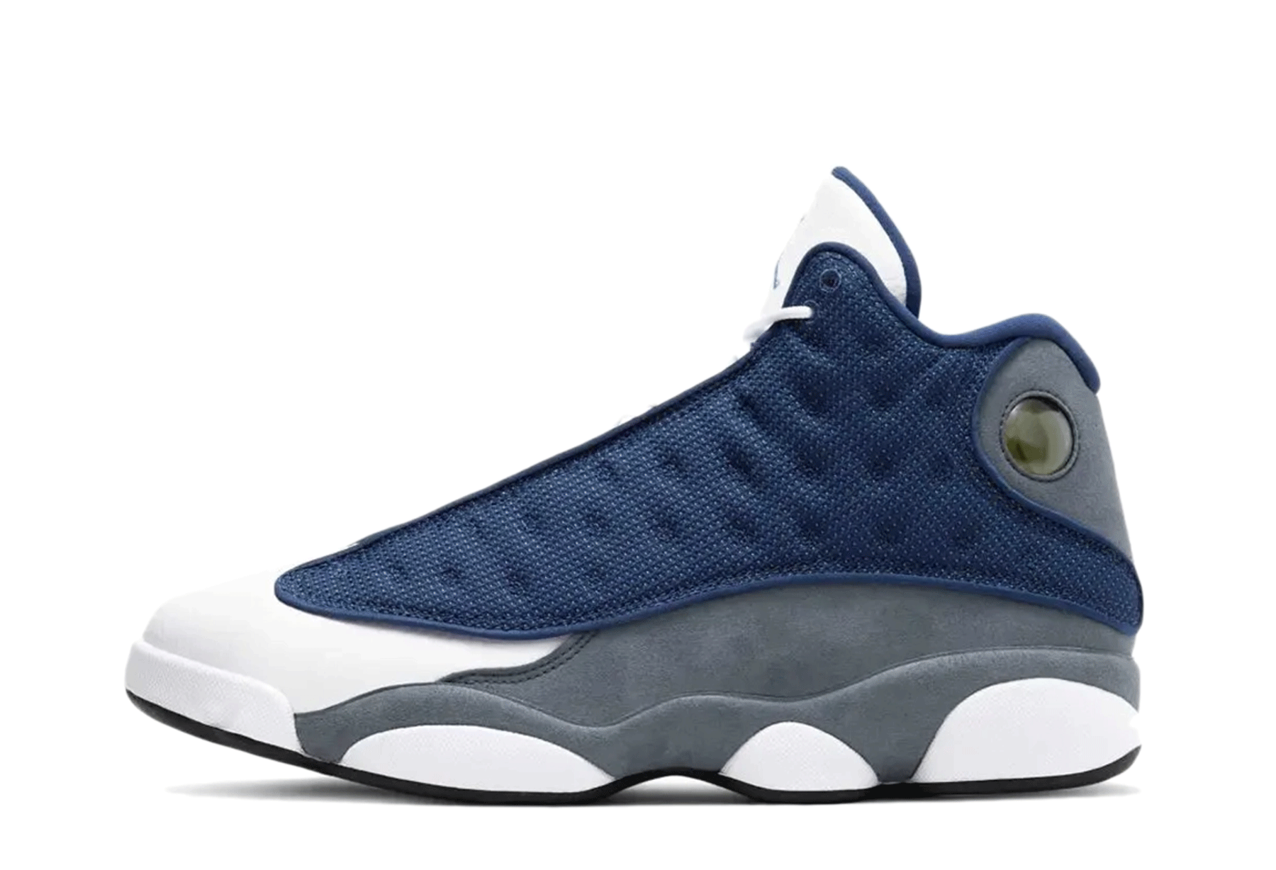 Air Jordan 13 Retro 'Flint' (2026) Navy/University Blue/Flint Grey/White sneaker – authenticated on KLEKT