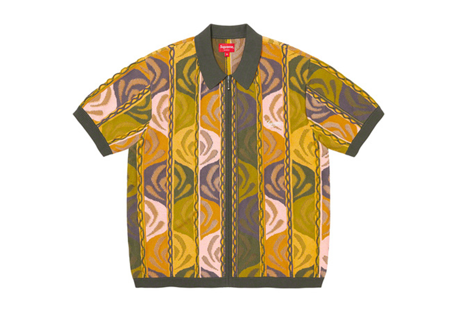 Supreme Abstract Textured Zip Up Polo Dark Olive (SS22) DARK OLIVE sneaker – authenticated on KLEKT