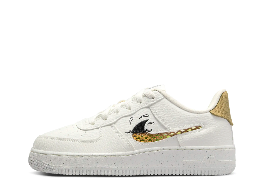 Nike Air Force 1 GS Sun Club White (2022) Sail/Black/Wheatgrass/Sanded Gold sneaker – authenticated on KLEKT