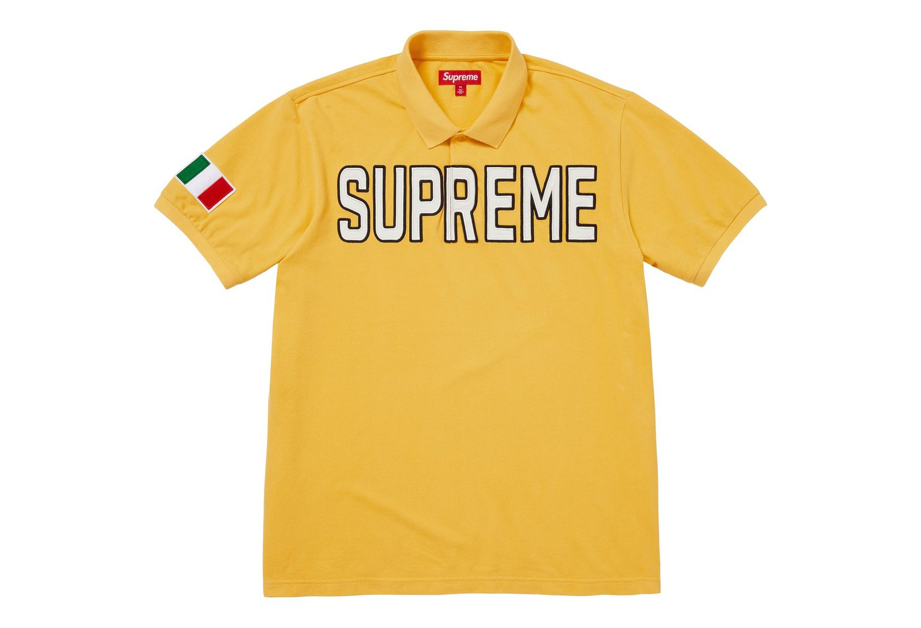 Supreme Twill Appliqué Polo 'Black' (FW25) | Supreme | KLEKT