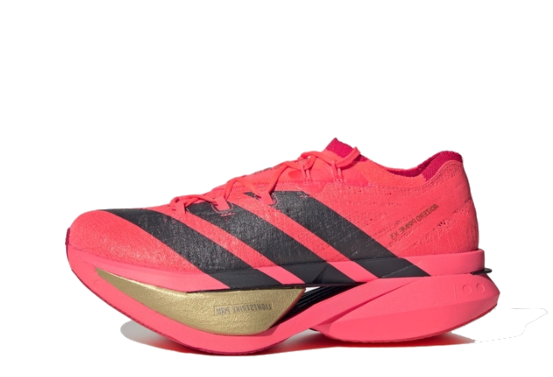 Adidas Adizero Prime X3 Strung (2026) Neon Red / Black sneaker – authenticated on KLEKT