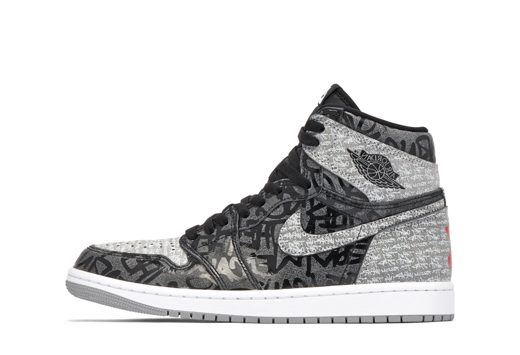 Air Jordan 1 High OG 'Rebellionaire' (2022) Black/White/Particle Grey/Red  sneaker – authenticated on KLEKT