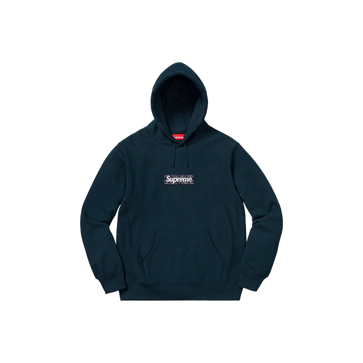 Supreme Bandana Box Logo Hooded Sweatshirt Navy (FW19) sneaker – authenticated on KLEKT