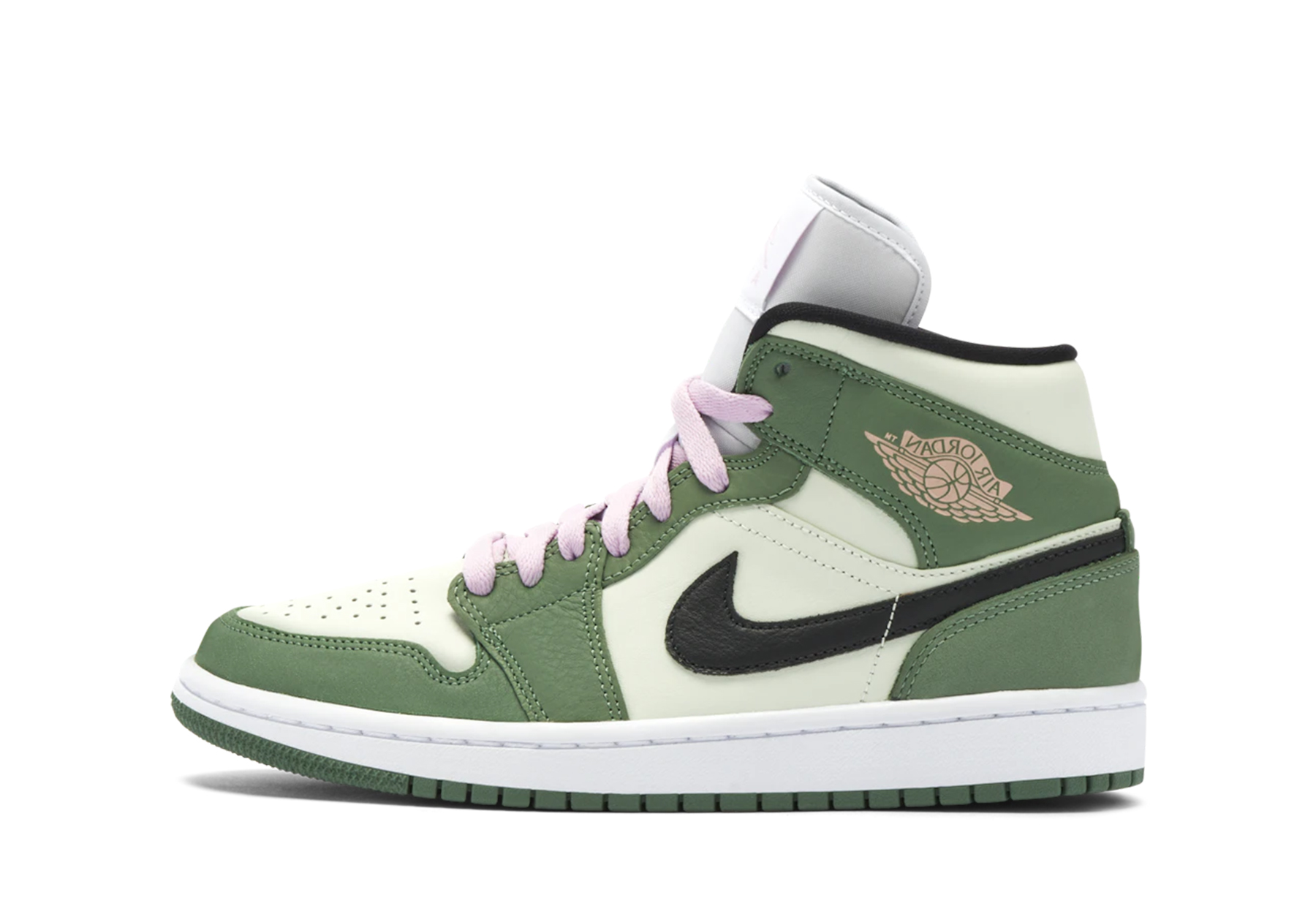 Air Jordan 1 Mid SE WMNS 'Dutch Green' (2021) DUTCH GREEN/BLACK/PINK/WHITE sneaker – authenticated on KLEKT