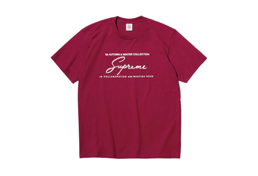 Supreme x Martine Rose Tee 'Cardinal' (FW24) – authenticated on KLEKT