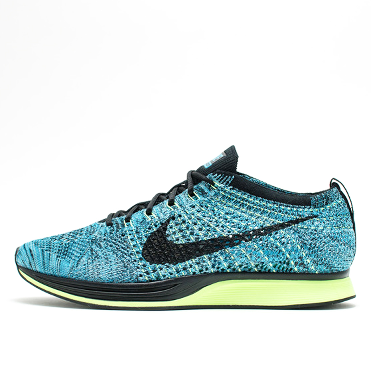 Nike Flyknit Racer Blue Lagoon Volt "Gecko" sneaker – authenticated on KLEKT