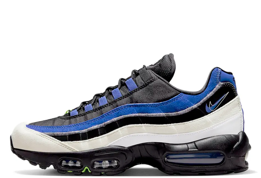 Nike 95 Double Swooshes Black Blue (2022) Black/Game Royal/Sail sneaker – authenticated on KLEKT