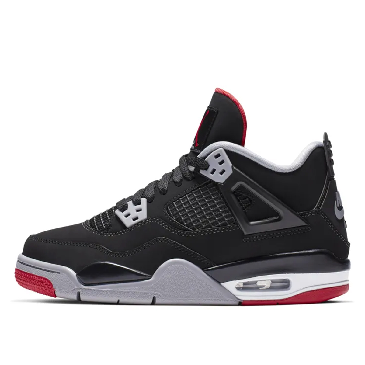 Air Jordan 4 Retro 'Bred' (GS) (2019) BLACK/FIRE RED CEMENT/GREY/WHITE sneaker – authenticated on KLEKT