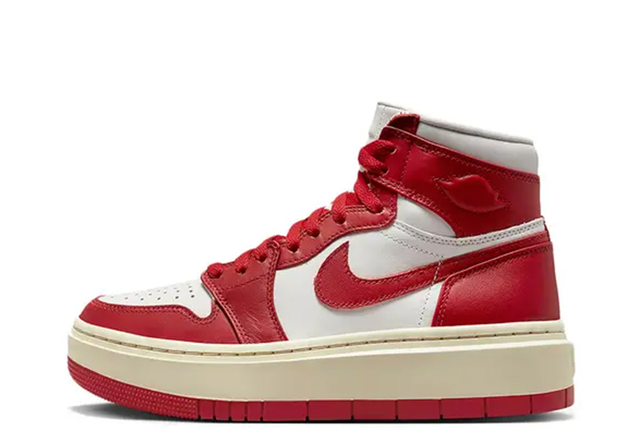Air Jordan 1 WMNS Elevate High (2022) Summit White/Coconut Milk/Varsity Red sneaker – authenticated on KLEKT