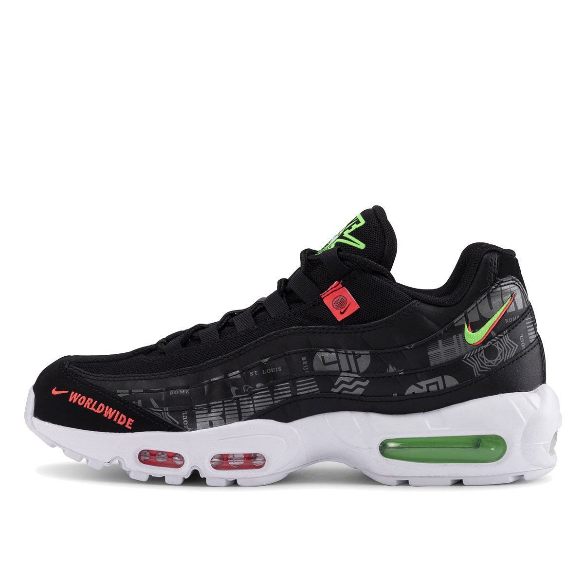 Nike Air Max 95 Worldwide Pack Black (2020) BLACK/GREEN/RED/WHITE sneaker – authenticated on KLEKT