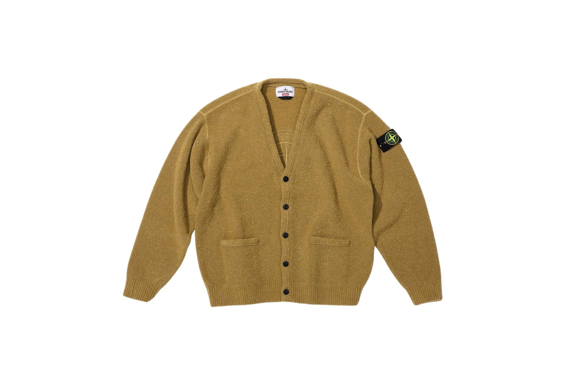 Supreme x Stone Island Bouclé Cardigan Olive (FW23) OLIVE sneaker – authenticated on KLEKT