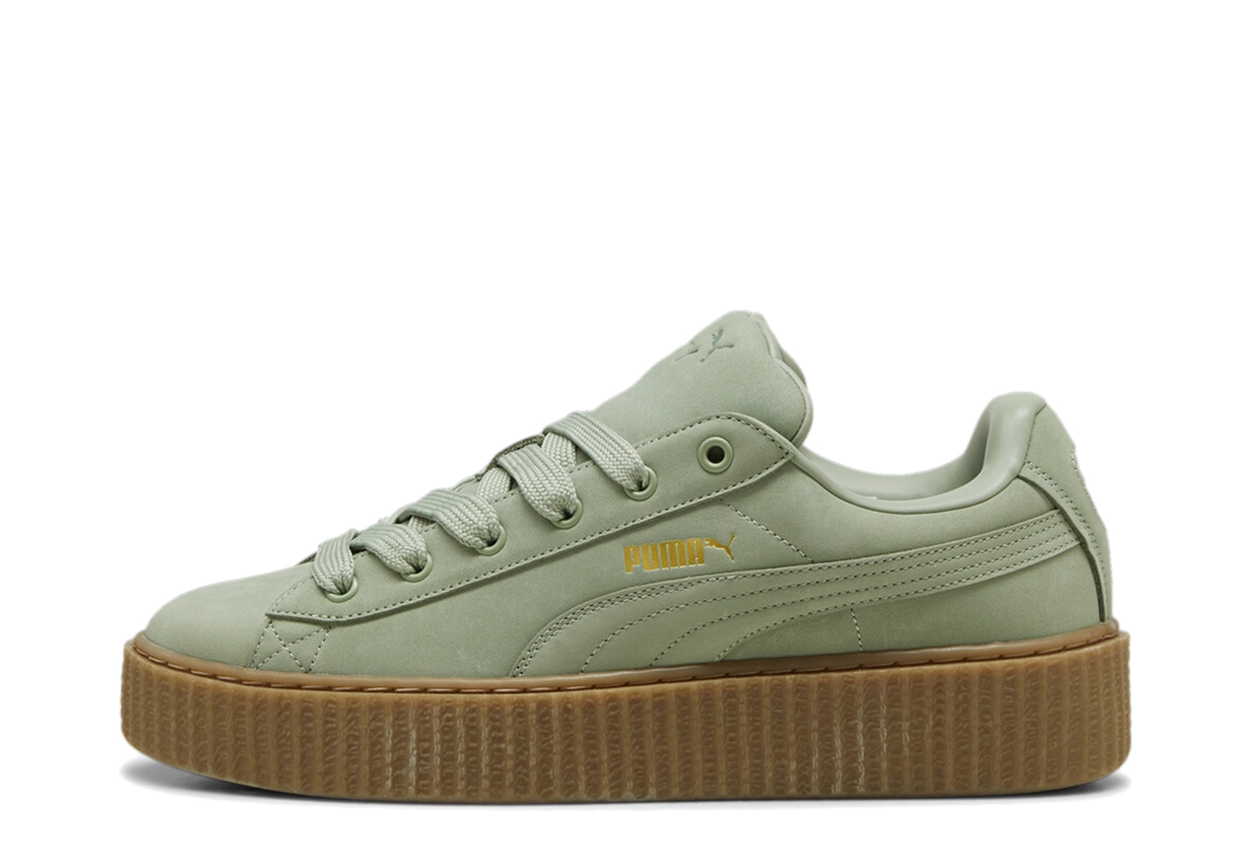 Puma x Fenty Creeper Phatty Earth 'Green Fog' (2024) Green Fog/Puma Gold/Gum sneaker – authenticated on KLEKT