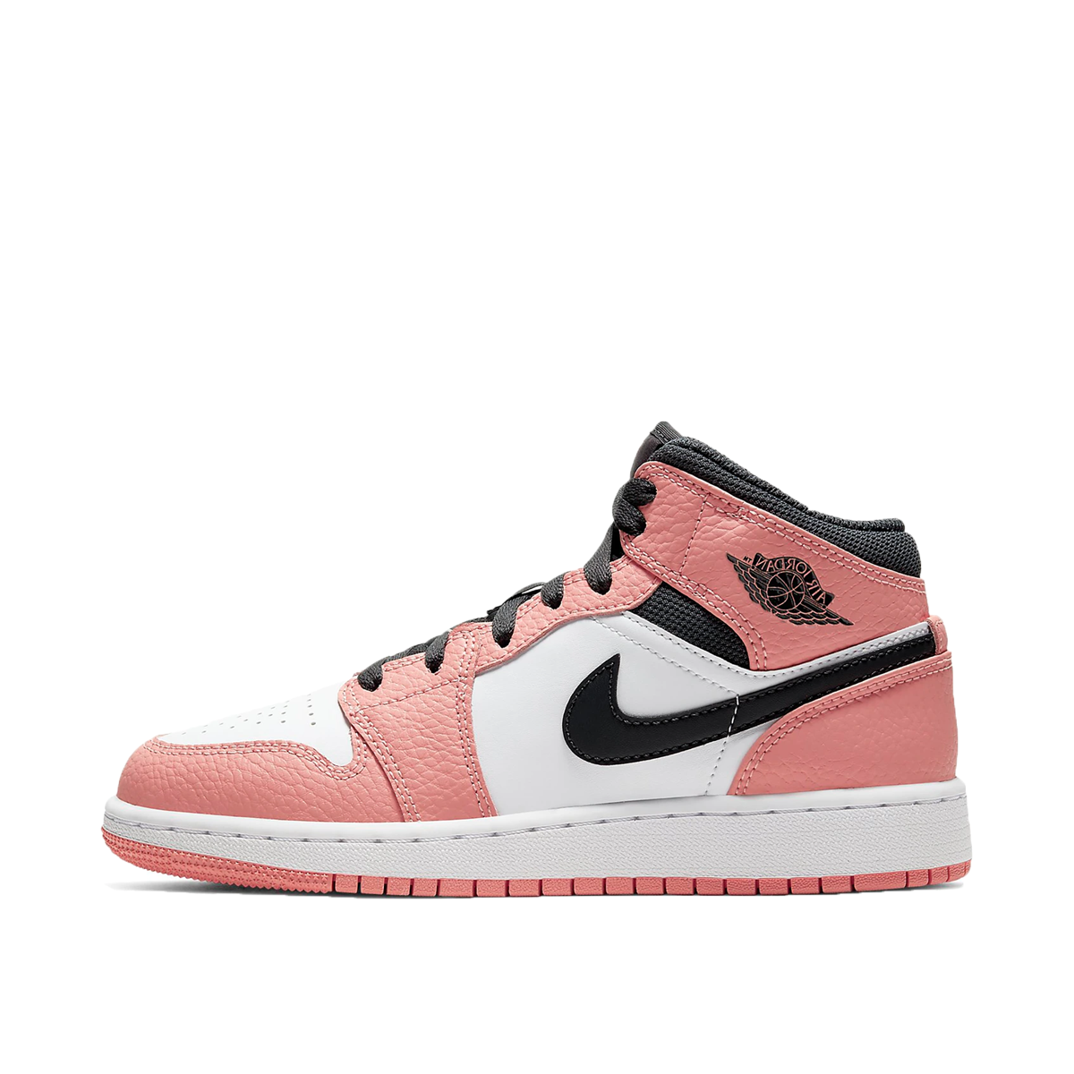 Air Jordan 1 Mid GS 'Pink Quartz' (2020) PINK QUARTZ/DARK SMOKE GREY/WHITE sneaker – authenticated on KLEKT