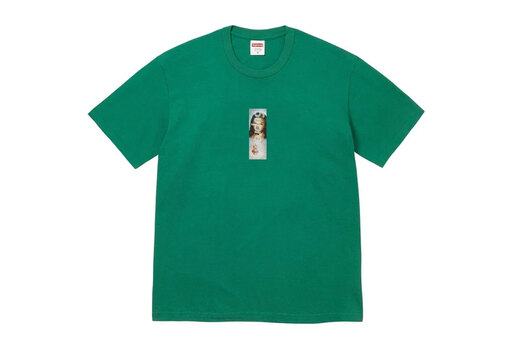 Supreme Prayer Card Box Logo Tee 'Light Pine' (FW26) – authenticated on KLEKT