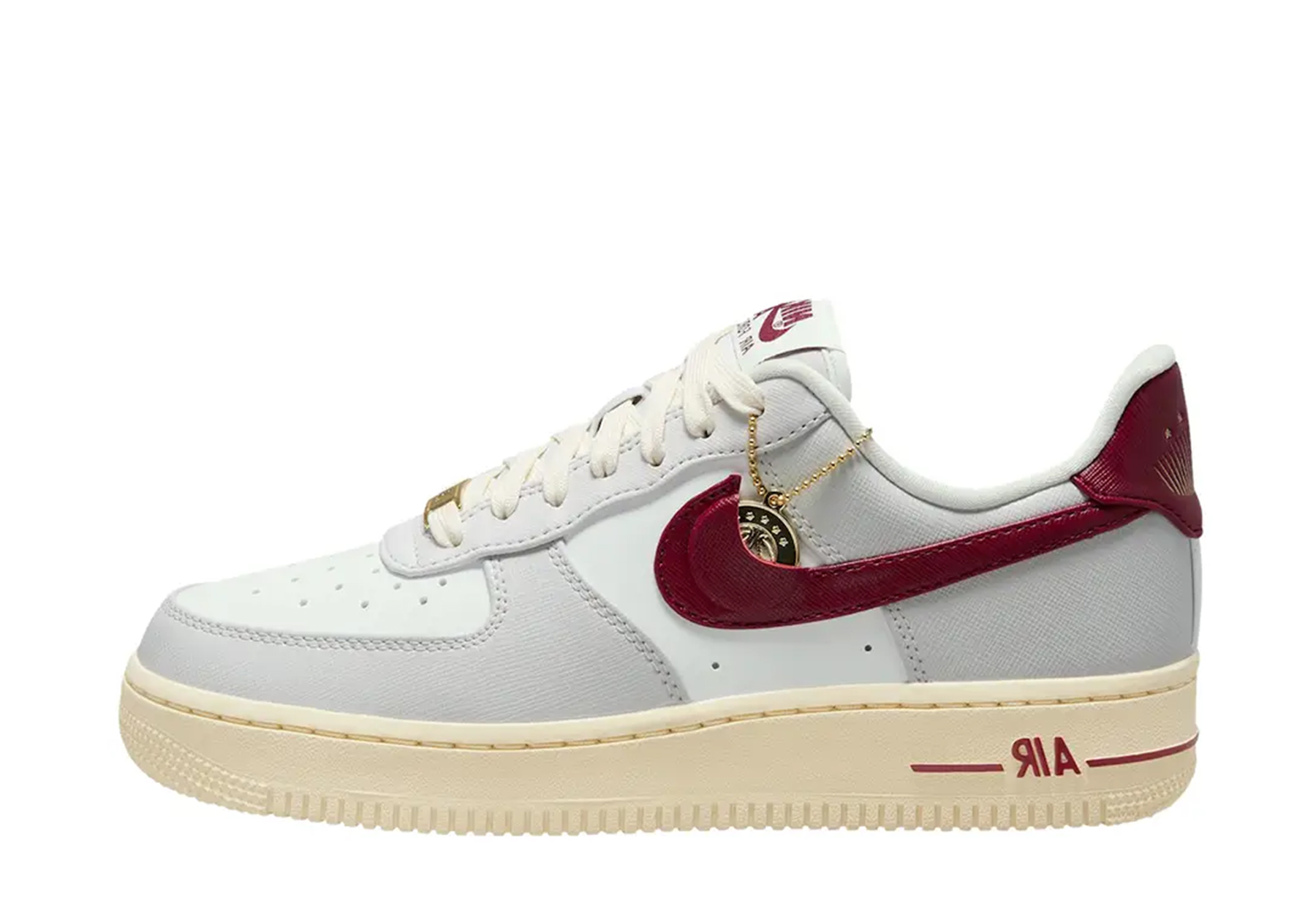 Nike Air Force 1 Low WMNS 'Gold Hangtag White Red' (2023) WHITE/RED sneaker – authenticated on KLEKT