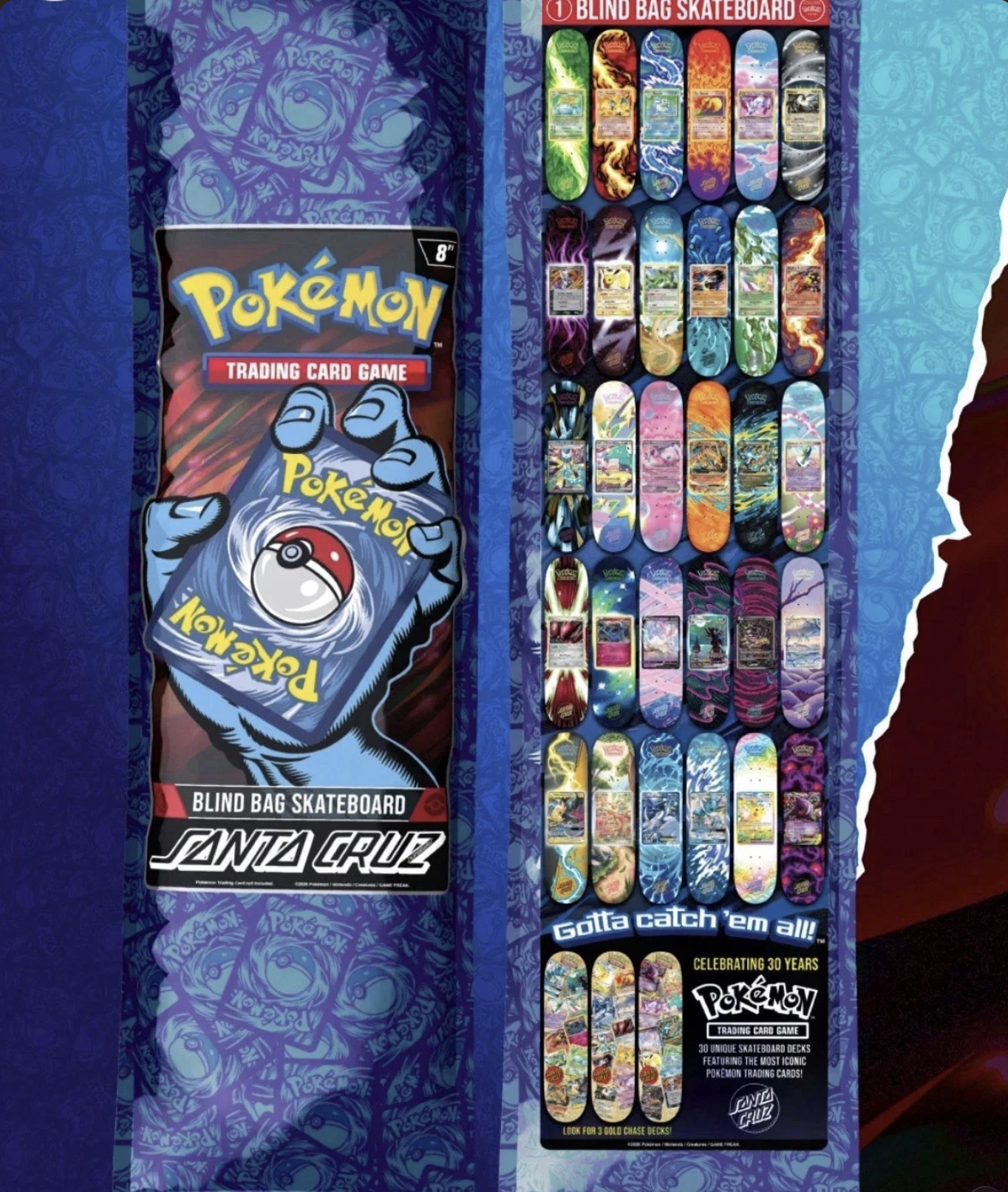 Santa Cruz Pokémon Blind Bag Skateboard Deck photo 1