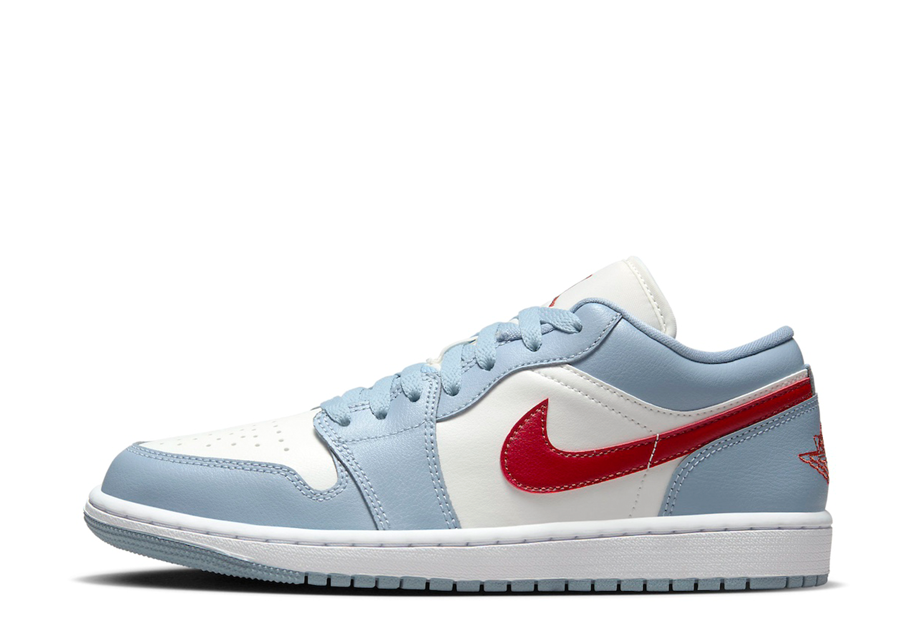 Air Jordan 1 Low WMNS 'Blue Whisper' (2024) White/Blue Whisper-Dune Red sneaker – authenticated on KLEKT