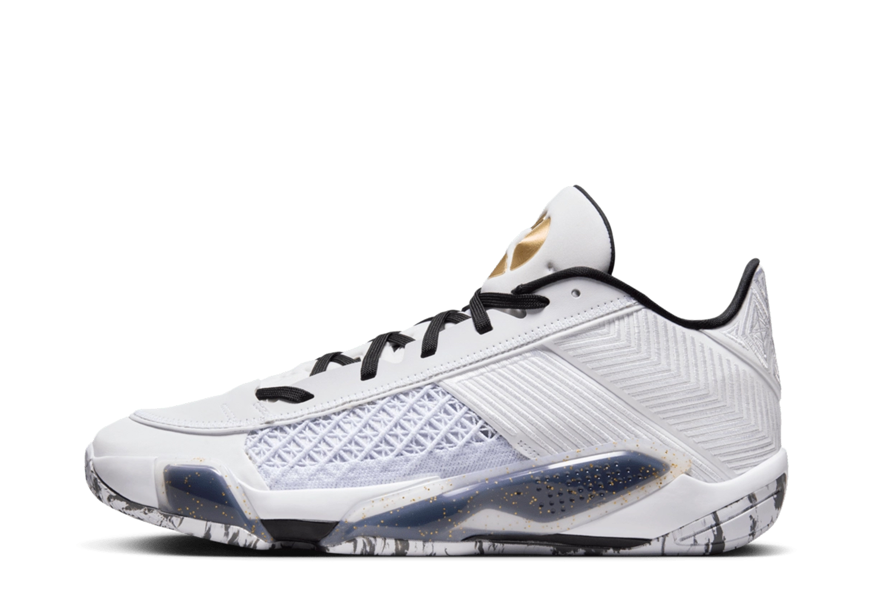 Air Jordan 38 Low 'White Metallic Gold Black' (2024) White/Black/Pure Platinum/Metallic Gold sneaker – authenticated on KLEKT