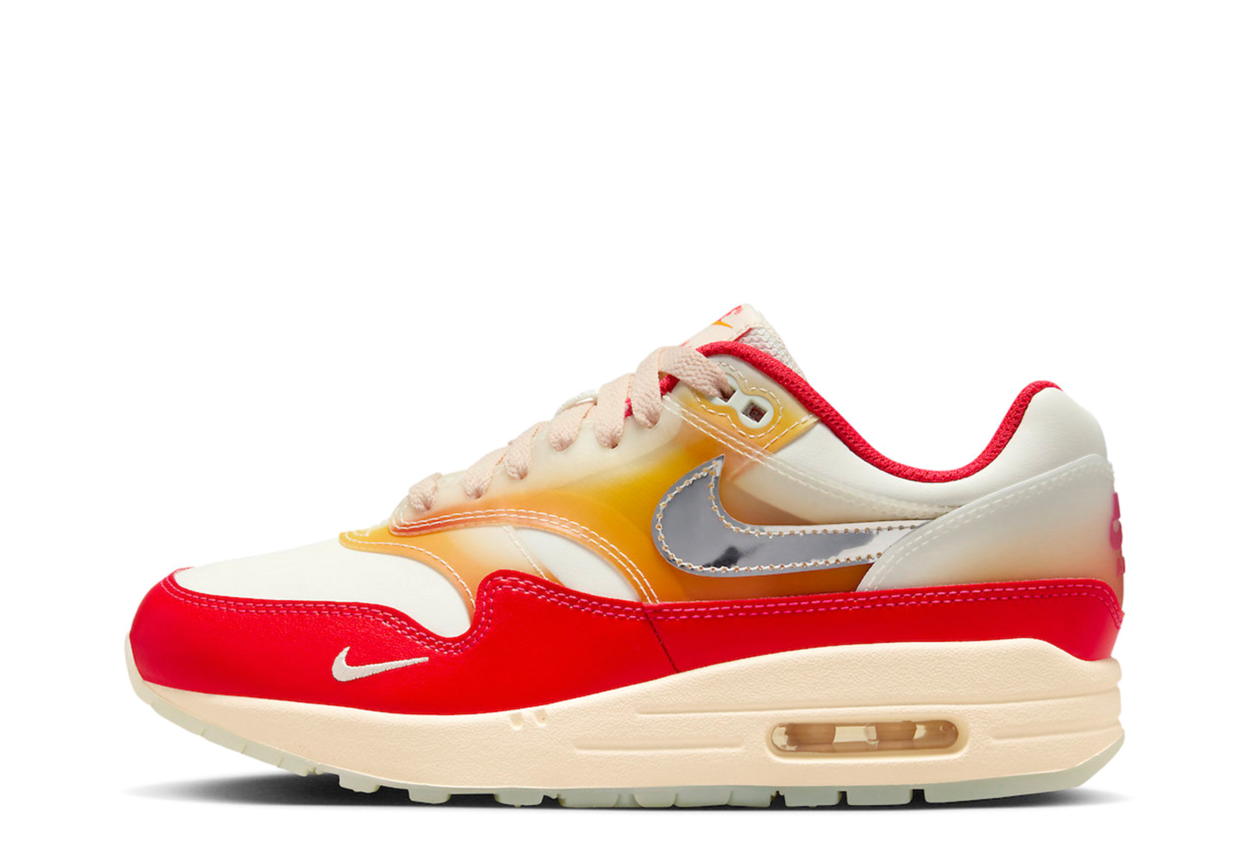 Nike Air Max 1 WMNS 'Sofvi' (2023) Sail/Metallic Silver-Siren Red-Sundial-Guava Ice-Barely Green sneaker – authenticated on KLEKT
