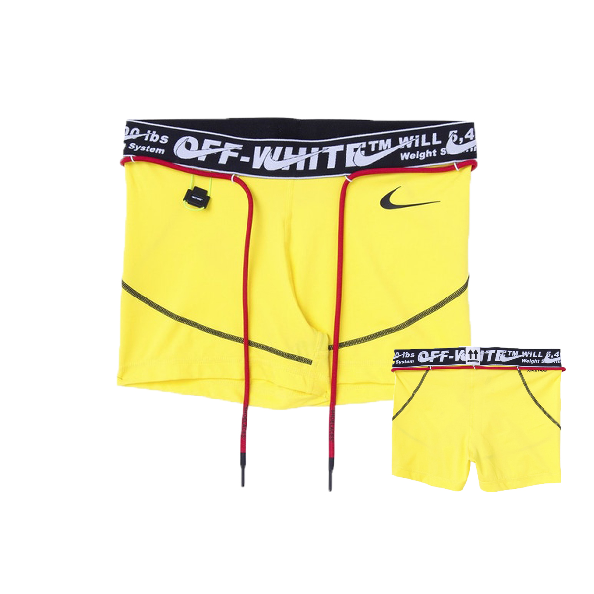 Off White x Nike Women's Training Shorts Opti Yellow (SS20) (2020) OPTI YELLOW sneaker – authenticated on KLEKT