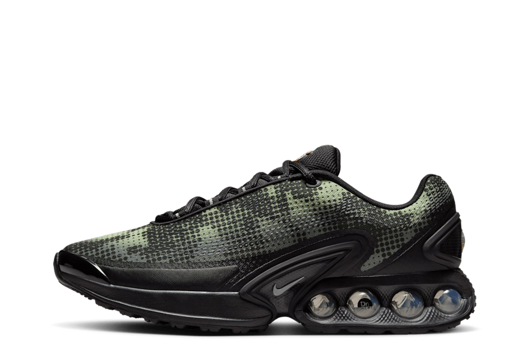 Nike Air Max Dn 'Olive Aura Camo' (2025) Black/Metallic Silver/Olive Aura/Sequoia/Vivid Orange sneaker – authenticated on KLEKT