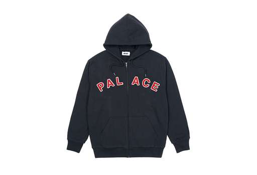 Palace Felt Letters Zip Hood Black (SS22)