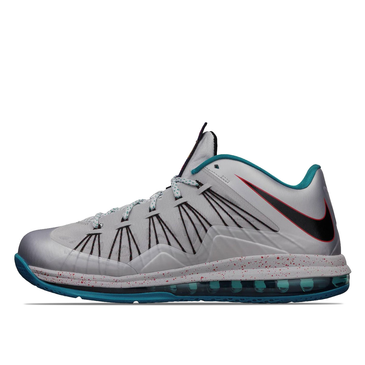 Nike LeBron X Low Akron Aeros (2013) METALLIC PLATINUM/BLACK-TROPICAL TEAL-CHALLENGE RED sneaker – authenticated on KLEKT