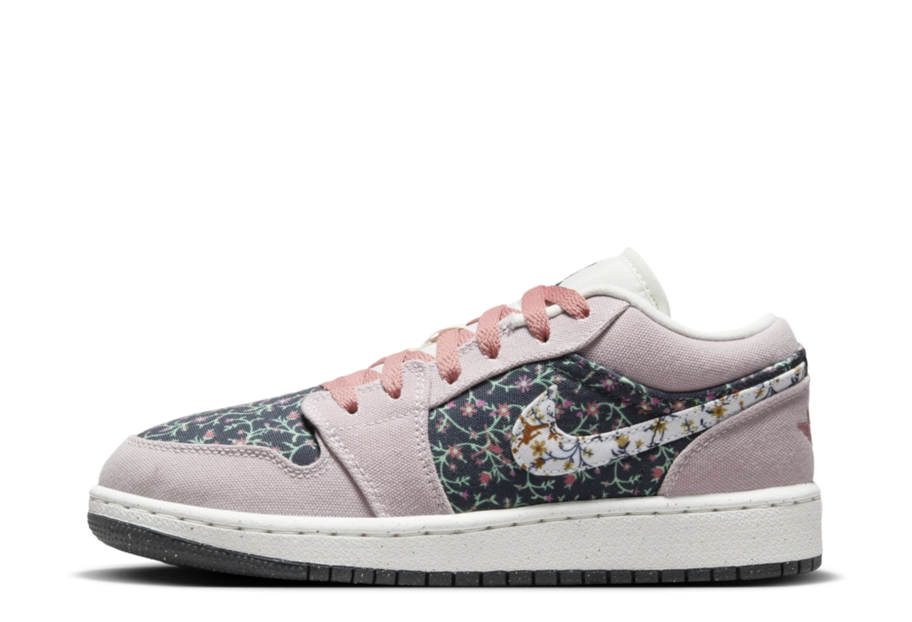 Air Jordan 1 Low SE GS 'Canvas Floral' (2024) Faded Pink/White/Black sneaker – authenticated on KLEKT
