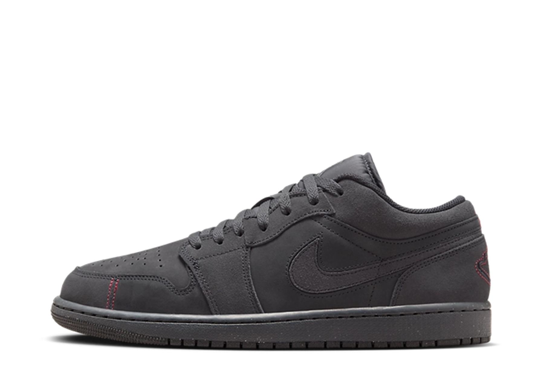 Air Jordan 1 Low SE Craft 'Grey Red Stitch' (2024) Dark Smoke Grey/Varsity Red/Black sneaker – authenticated on KLEKT
