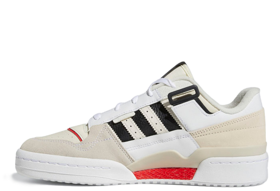 Adidas Forum Exhibit Low White Black Red (2022) White/ Black/ Red sneaker – authenticated on KLEKT