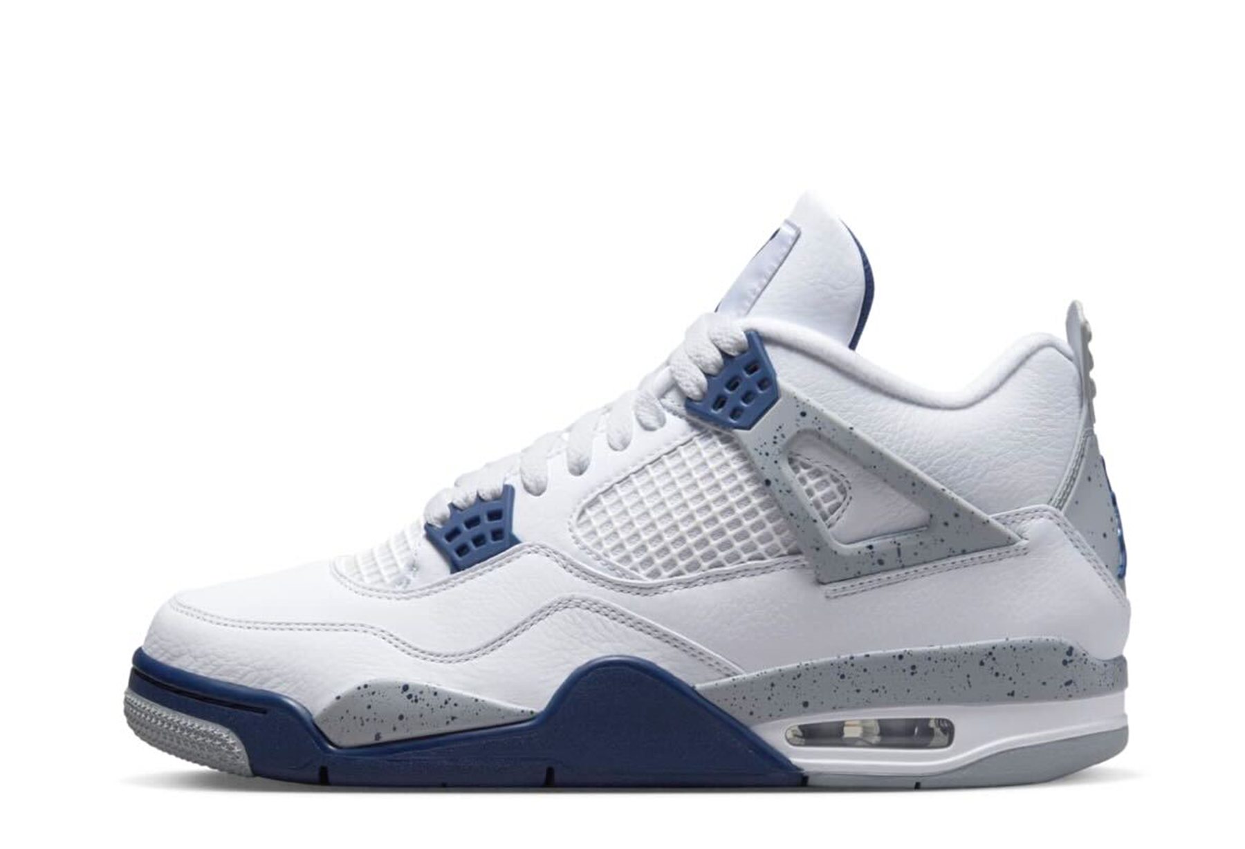 Air Jordan 4 Retro 'Midnight Navy' (2022) White/Midnight Navy/Light Smoke Grey sneaker – authenticated on KLEKT