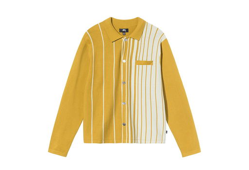 Stussy Striped Knit Shirt Mustard (FW21)