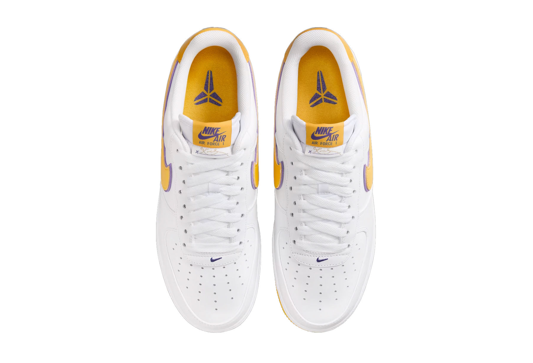 Nike Air Force 1 'Kobe Bryant' (2024) White/Varsity Maize/Varsity Purple sneaker – authenticated on KLEKT