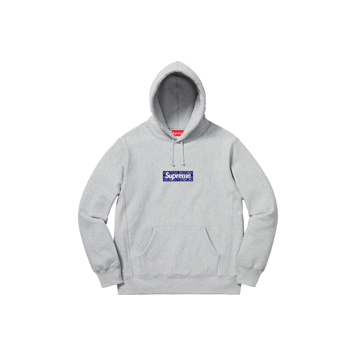 Supreme Bandana Box Logo Hooded Sweatshirt Heather Grey (FW19) sneaker – authenticated on KLEKT