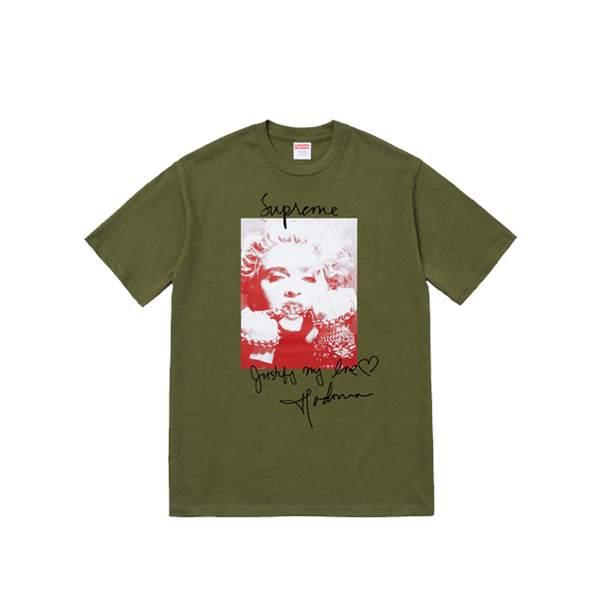 Supreme Madonna T-Shirt Tee Olive (FW18) sneaker – authenticated on KLEKT
