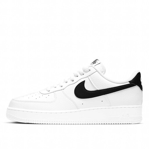 Nike Air Force 1 Low '07 White Black Pebbled Leather (2021)