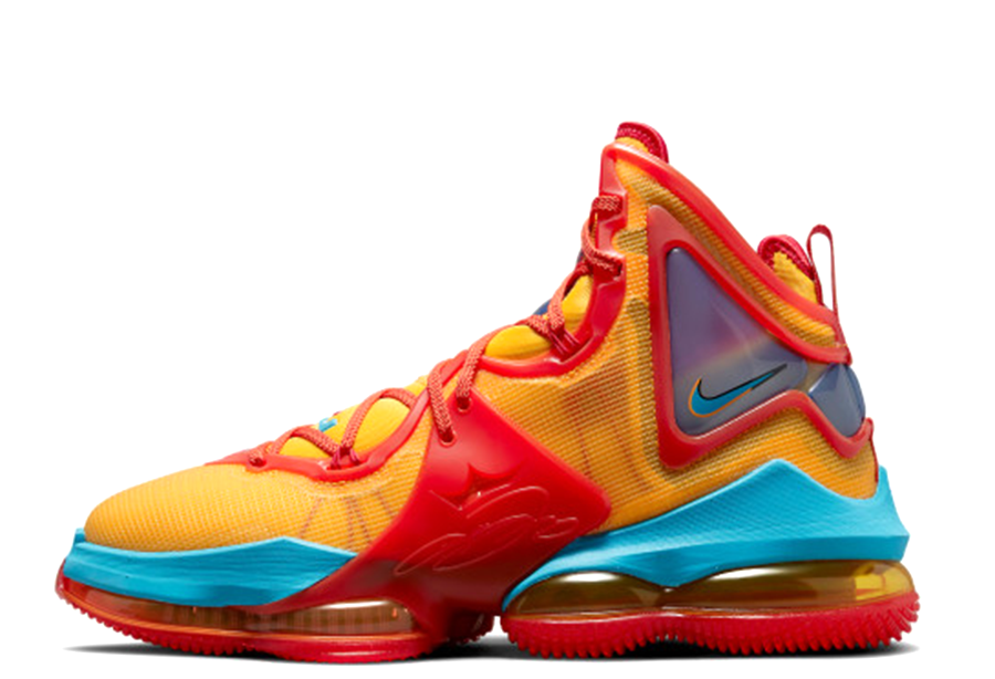 Nike LeBron 19 Tune Squad (2021) MANTRA ORANGE/UNIVERSITY GOLD/UNIVERSITY RED/LIGHT BLUE FURY sneaker – authenticated on KLEKT